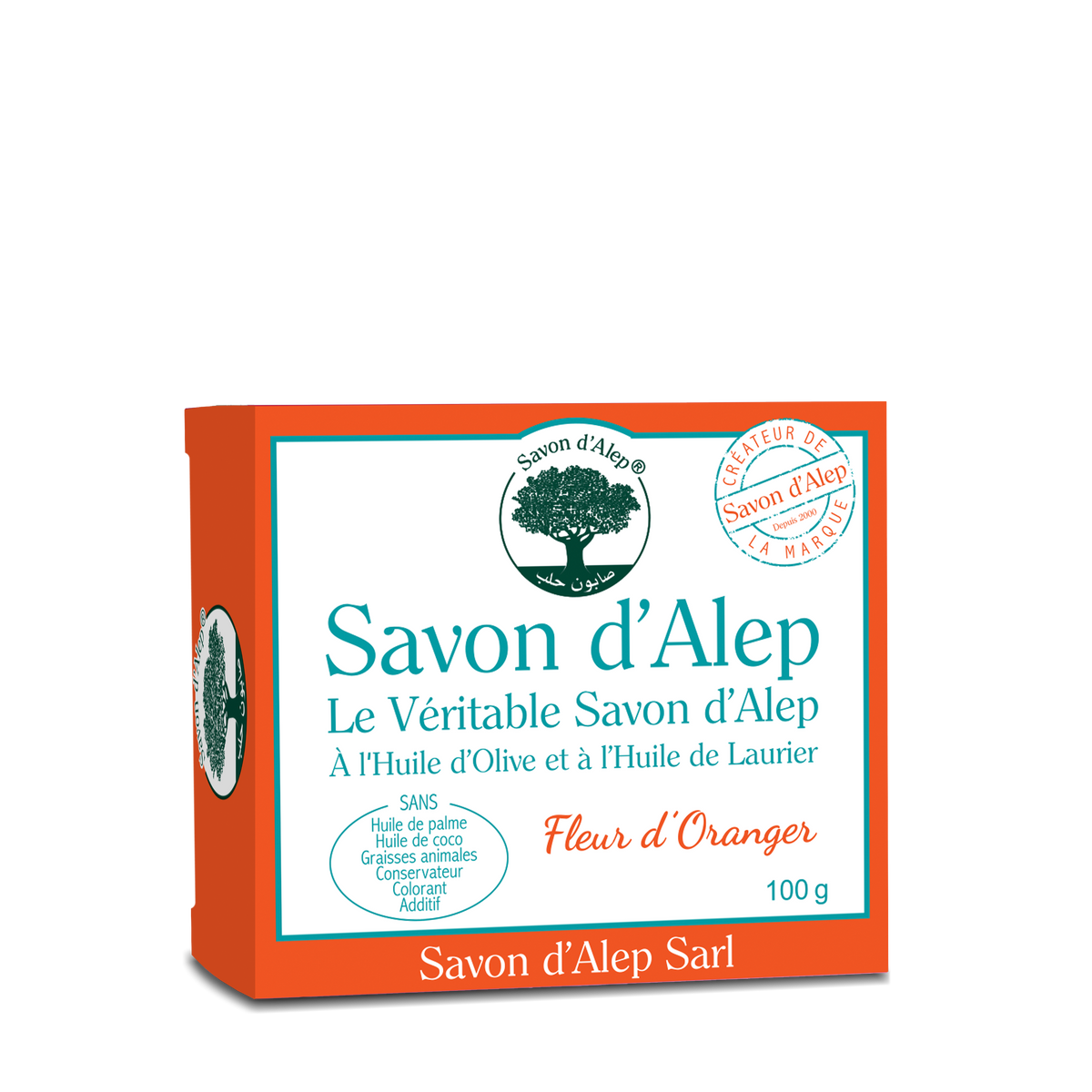 Savon d'Alep Moulé - Fleur d'Oranger (100g)
